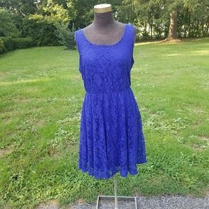 Dark iris dress with lacing cut outs